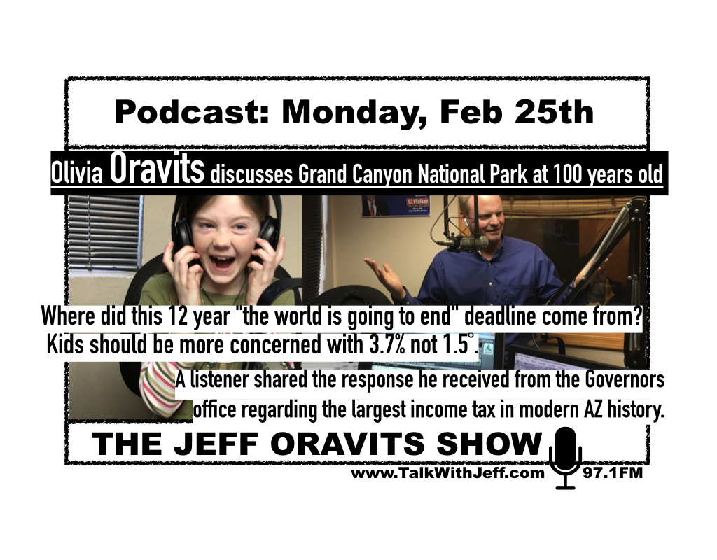 Podcast, Monday Feb 25: Kids Should be Showing up to Senators Offices Because of Debt and Mortgaging Their Future!